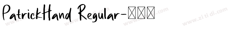 PatrickHand Regular字体转换